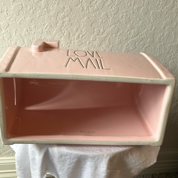 Rae Dunn: Pink Ceramic Mailbox Decor - Picture 3 of 13